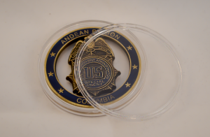 Acrylic coin holder with coin